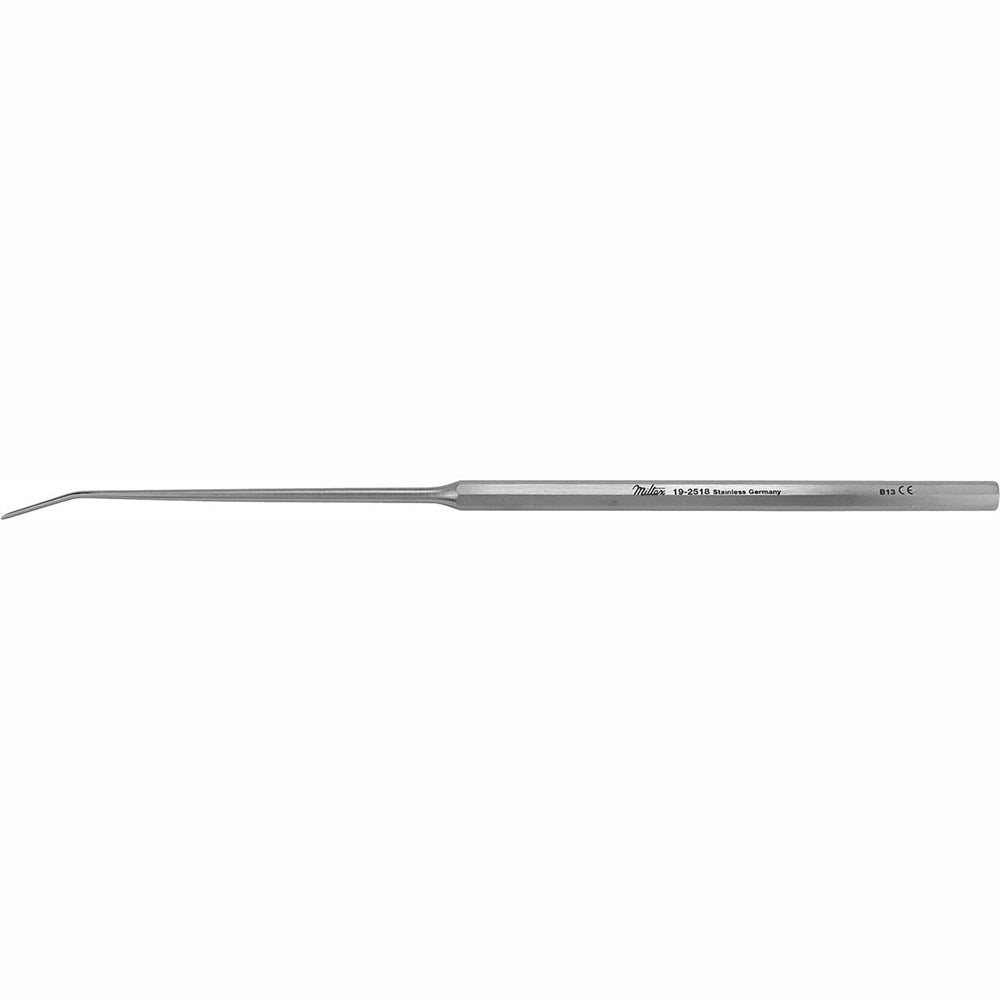 MILTEX HOUSE Elevator, 6" (155mm), 1mm wide x 12mm long tip angled 15 degrees, Octagonal Handle, referred to as "The Gimmick". MPN: 19-2518