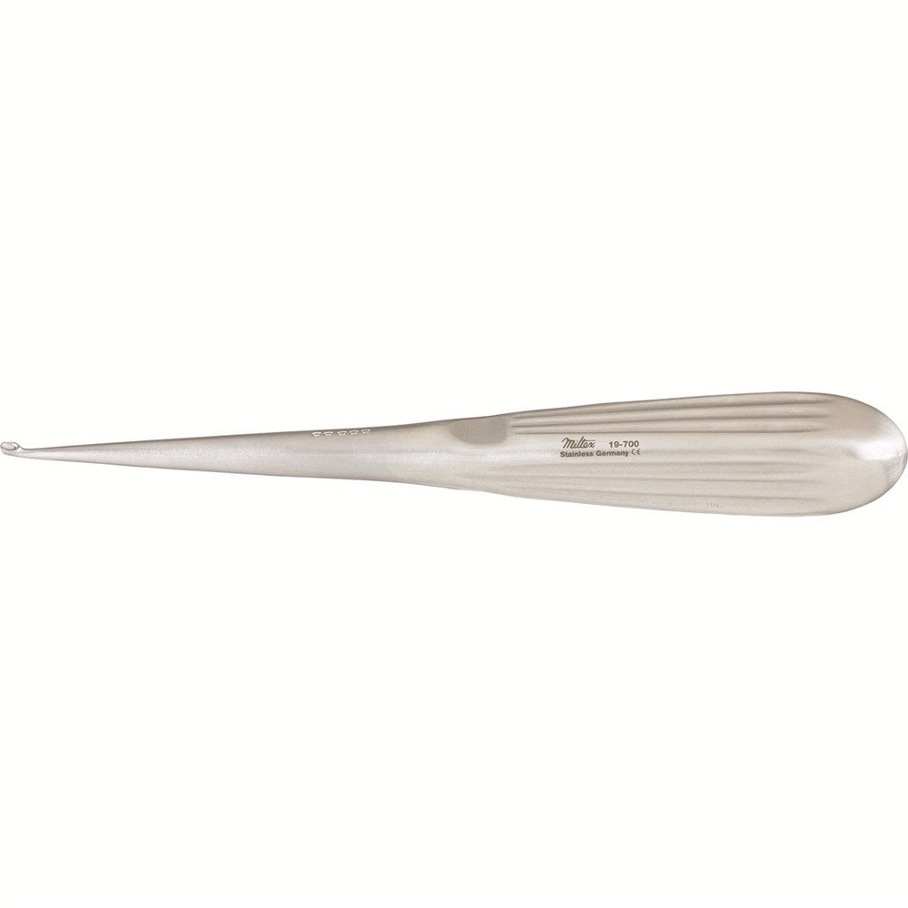 MILTEX SPRATT (Brun) Curette, 6-3/4", Oval Cup, Size 00000. MPN: 19-700