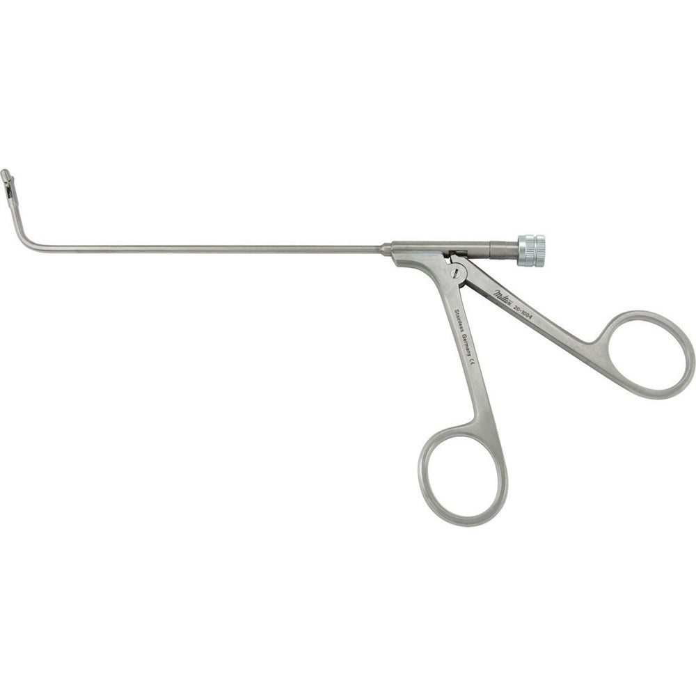 MILTEX Biopsy Forceps, double action, 5-7/8" (15 cm) working length, 3 mm round jaws, 70 horizontal jaws, luer lock port/cleaning'. MPN: 20-1004