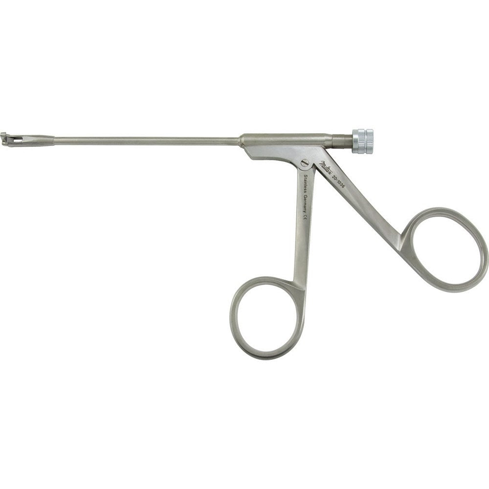 MILTEX Ostrum Antrum Punch-Backbiter - bite, 3-5/8" (9.2 cm) shaft, 2.5 X 7 mm bite, left luer lock port/cleaning. MPN: 20-1036