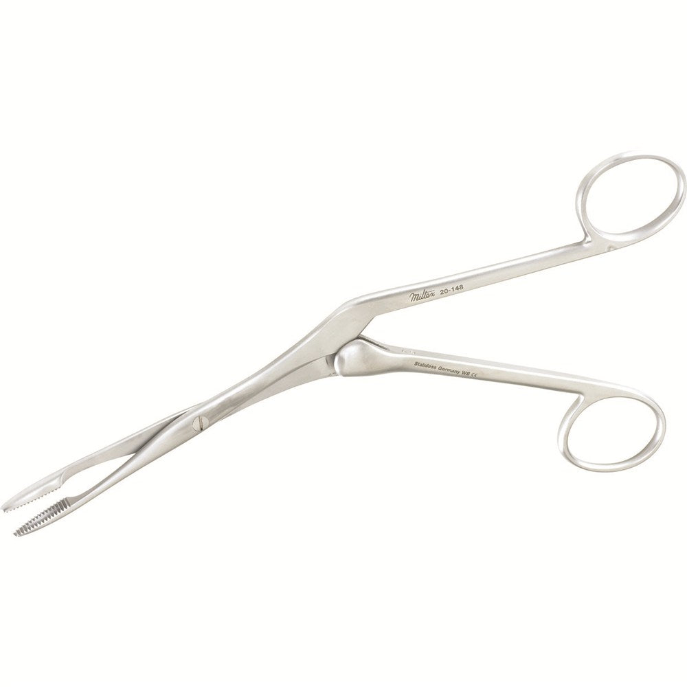 MILTEX KNIGHT Nasal Dressing Forceps, 7" (175mm), standard pattern, serrated tips. MPN: 20-148