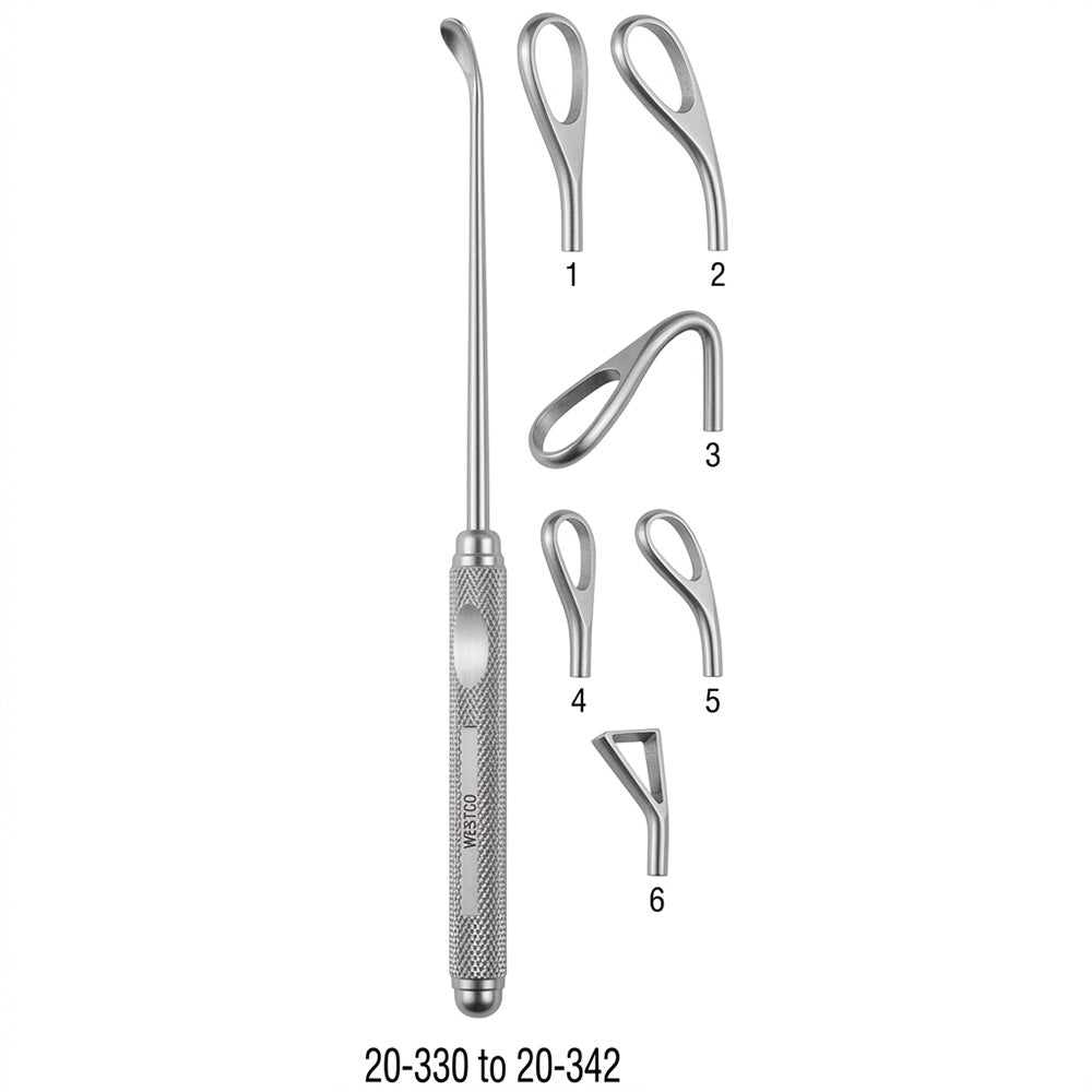 MILTEX COAKLEY Curette, 6-3/4" (17.1 cm), no. 2, 60 degree angle, large size. MPN: 20-334