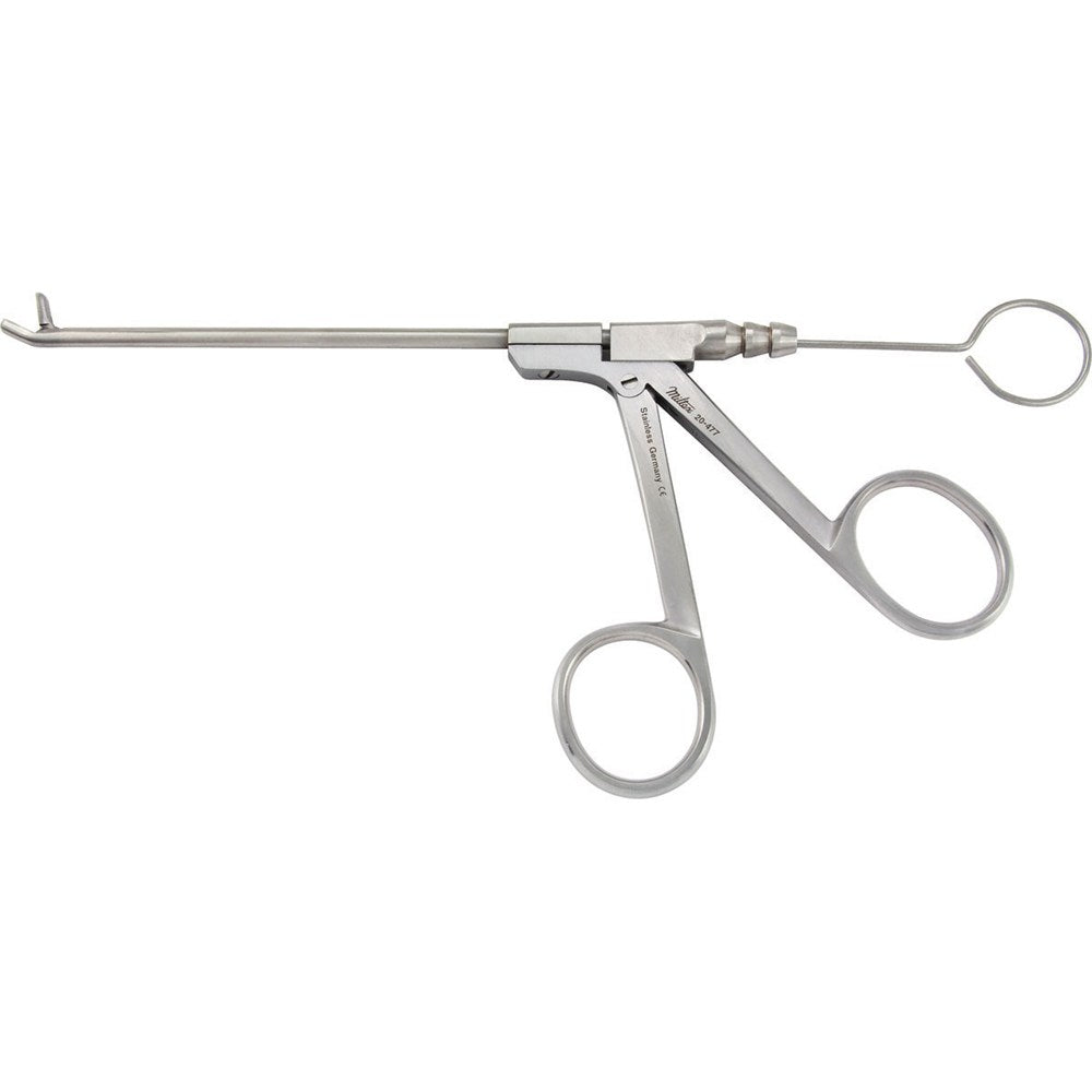 MILTEX Suction Nasal Forceps, 3-15/16" (10 cm) shaft, solid upper jaw, size 0, 3.5 mm angled jaw. MPN: 20-477