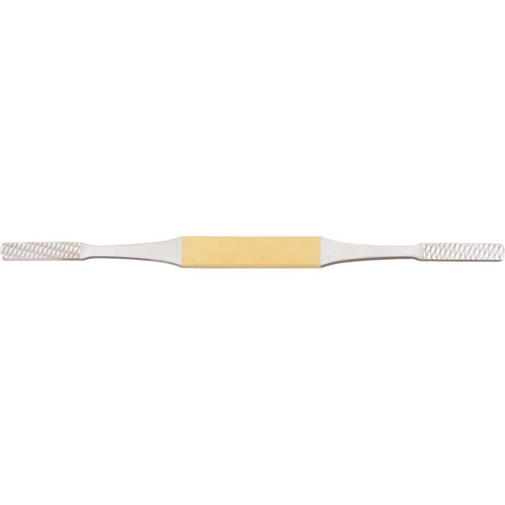 MILTEX Fomon Rasp, Double-Ended, Tungsten Carbide, Flat, Reverse Cutting, No 5 & 6, Length= 8-1/4" (210 mm), Width= 7.2 mm. MPN: 21-382TC