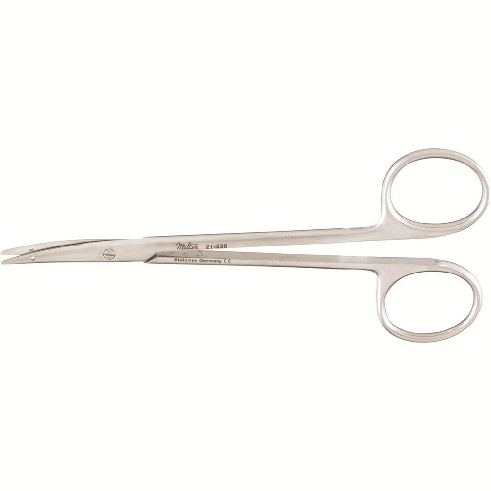 MILTEX LITTLER Suture Carrying Scissors, 4-5/8" (11.8 cm), suture hole In blades, curved. MPN: 21-536