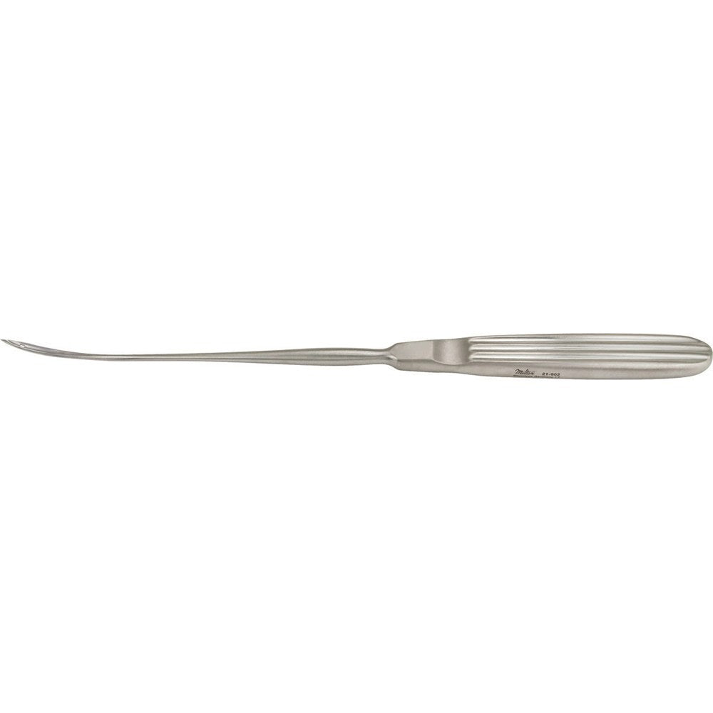MILTEX OBWEGESER Zygomatic Arch Awl for Wire Suturing, 9" (22.9 cm), slightly curved. MPN: 21-902
