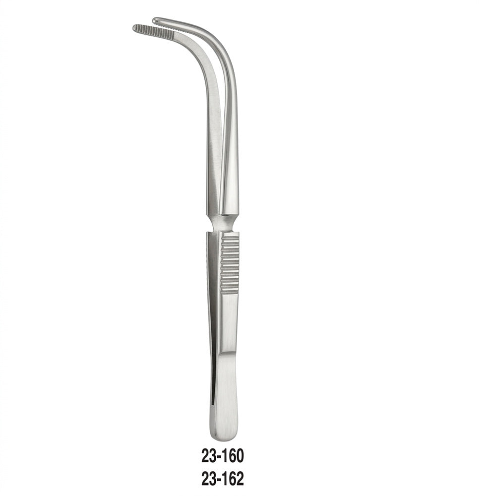 MILTEX JACKSON Laryngeal Forceps, 9-1/2" (24.1 cm), cross action, 3 mm wide serrated jaws. MPN: 23-162