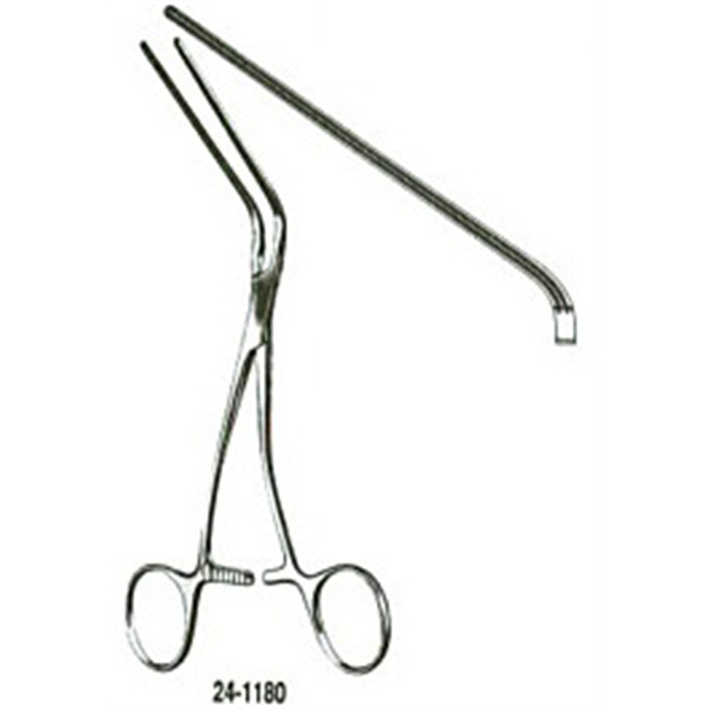 MILTEX DEBAKEY Peripheral Vascular Clamp, 6-1/2" (167mm), angular, 65mm jaws. MPN: 24-1180
