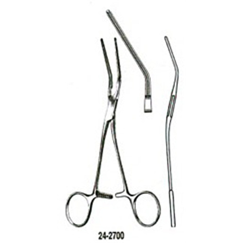 MILTEX DEBAKEY Multipurpose Pediatric Clamp, 6-1/2" (16.5 cm), angled 30 degree. MPN: 24-2700