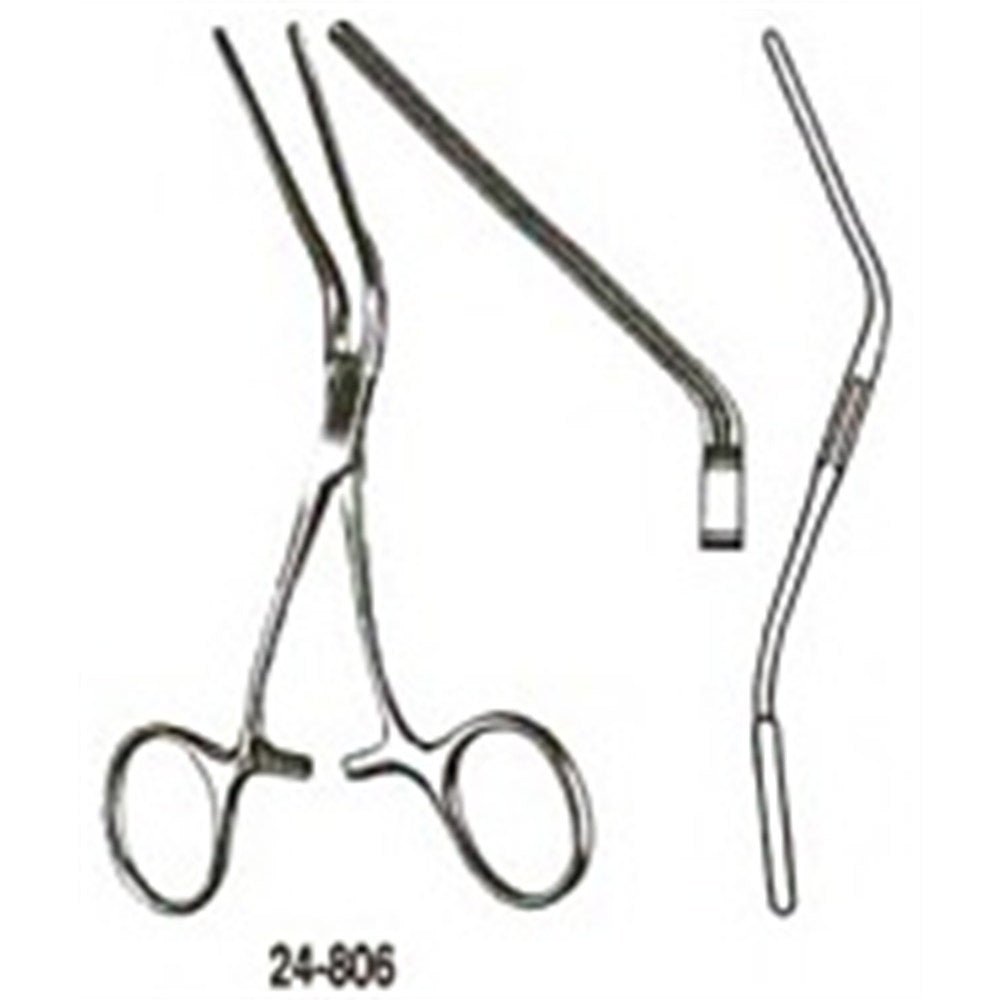 MILTEX DEBAKEY Bulldog Clamp, ring handle, 4-7/8" (12.4 cm), 45 degree handle. MPN: 24-806