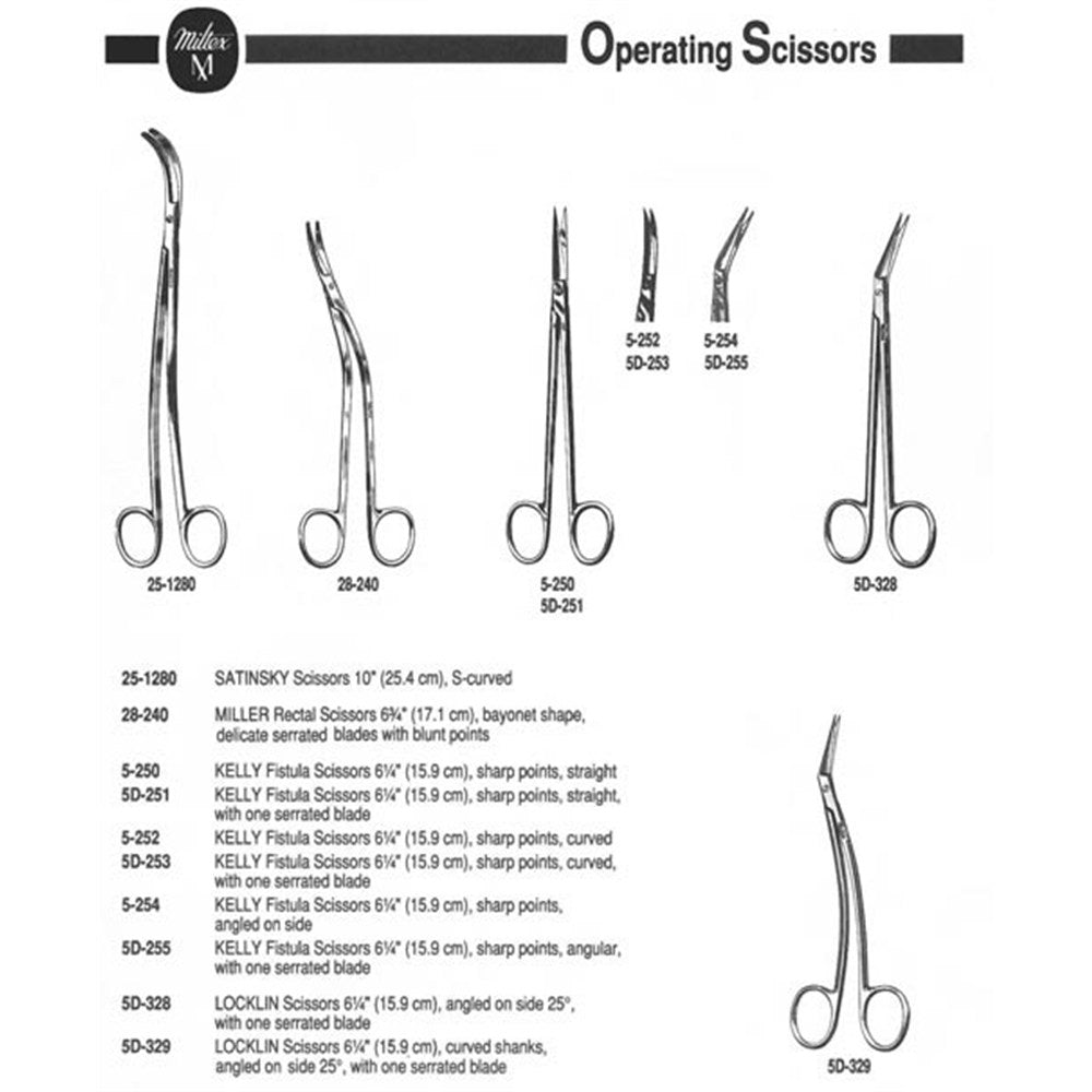MILTEX SATINSKY Scissors, 10" (25.4 cm), S-curved. MPN: 25-1280 - Image 2