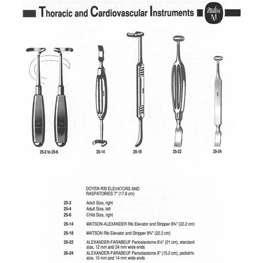 MILTEX DOYEN Raspatory, 7" (17.8 cm), adult size, right. MPN: 25-2 - Image 2
