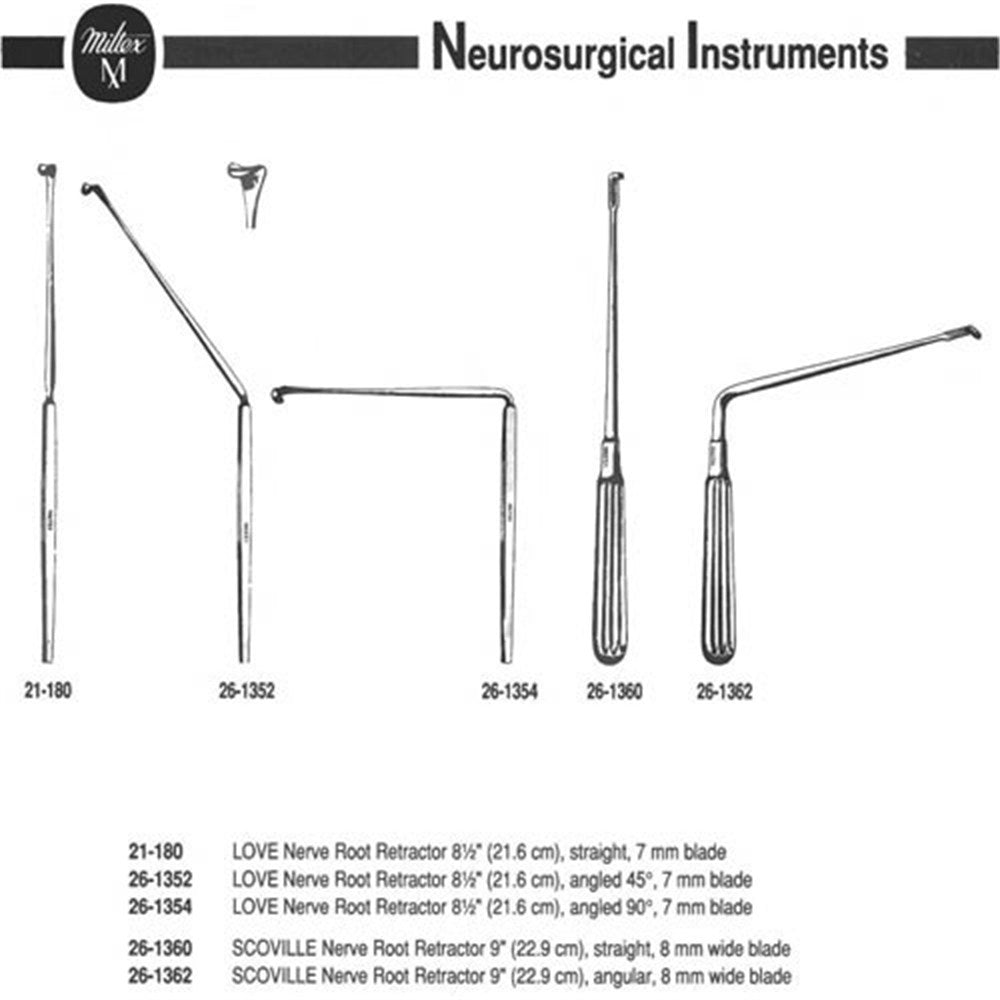 MILTEX SCOVILLE Nerve Root Retractor, 9" (22.9 cm), angular, 8 mm wide blade. MPN: 26-1362 - Image 3