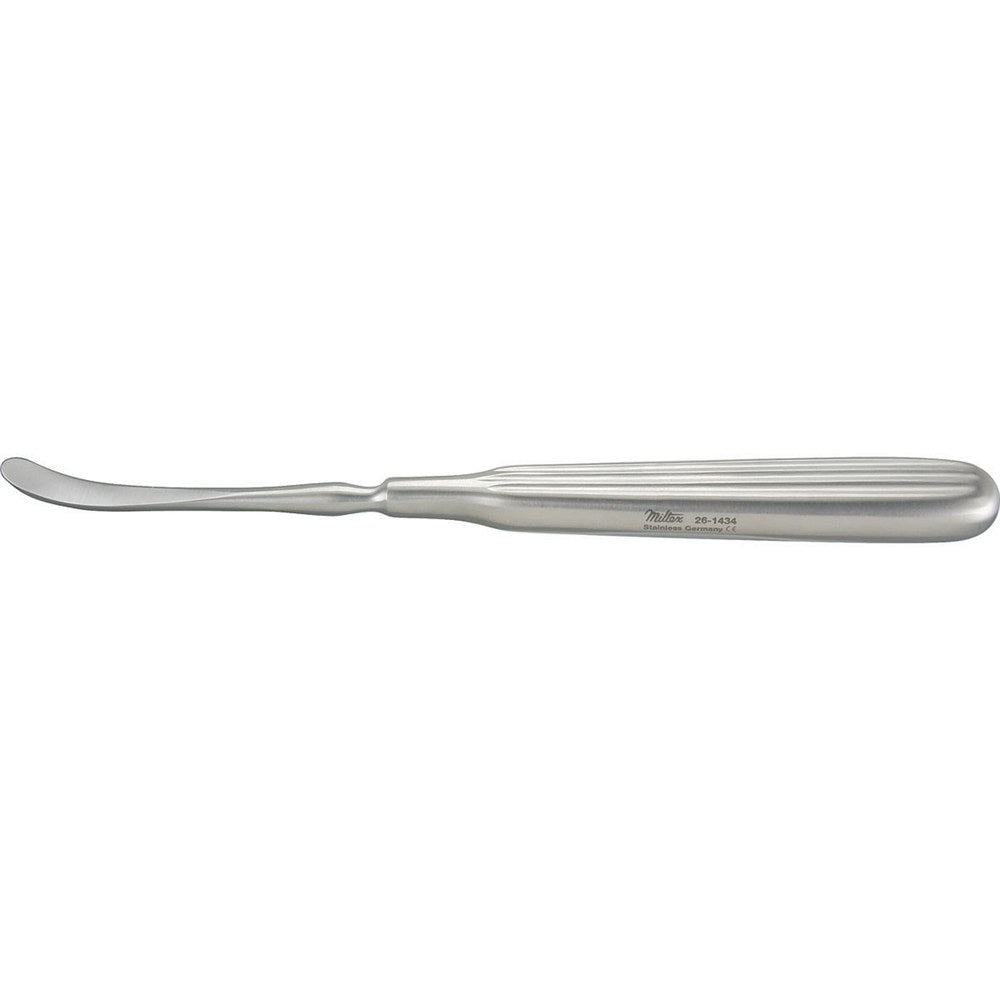 MILTEX ADSON Periosteal Elevator, 6-1/2" (16.5 cm), semi-sharp, curved, 7 mm wide. MPN: 26-1434