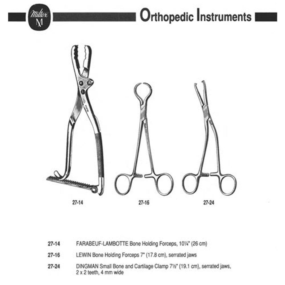 MILTEX FARABEUF-LAMBOTTE Bone Holding Forceps, 10". MPN: 27-14 - Image 2