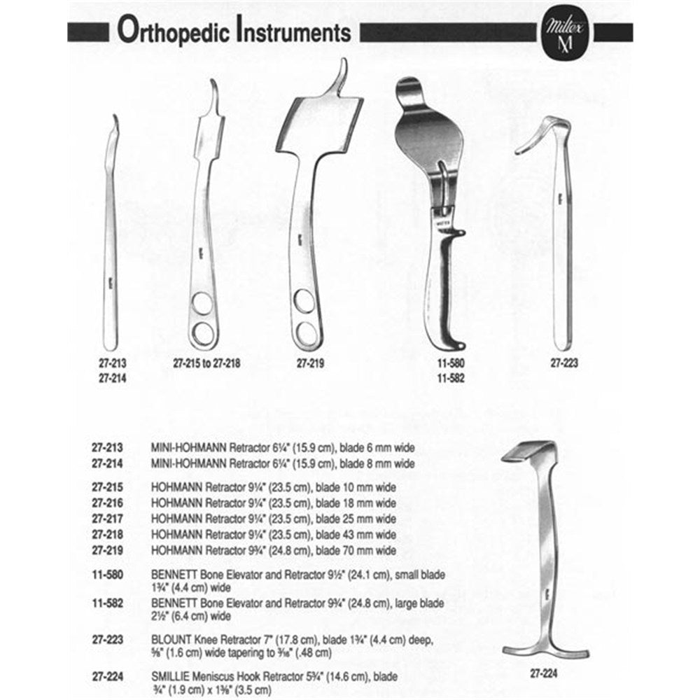 MILTEX HOHMANN Retractor, 9-1/4", 25mm wide Blade. MPN: 27-217 - Image 3