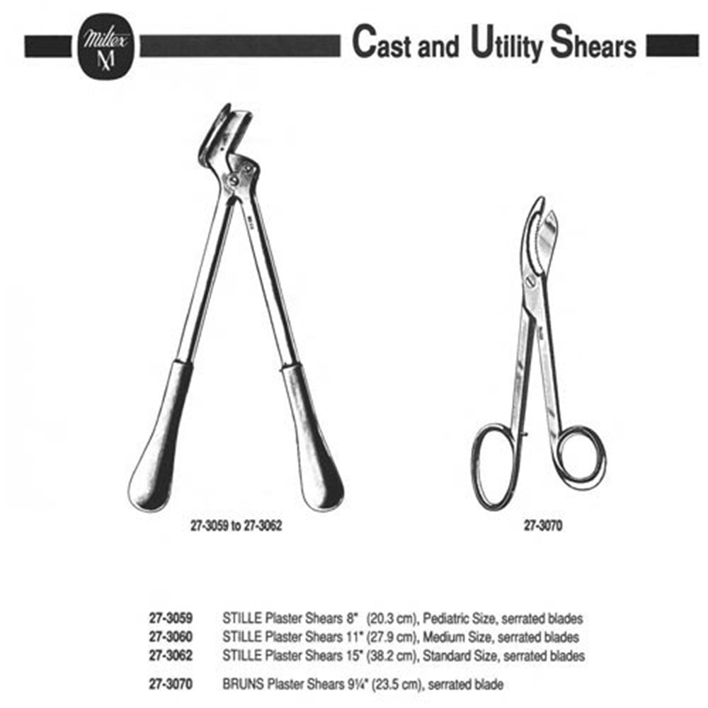 MILTEX BRUNS Plaster Cast Shears 9-1/4", Serrated Blade. MPN: 27-3070 - Image 2