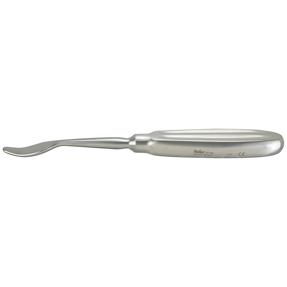 MILTEX CHANDLER Bone Elevator, 8" (20.3 cm), blade 3/4" (1.9 cm) tapering to 1/2" (1.3 cm). MPN: 27-748