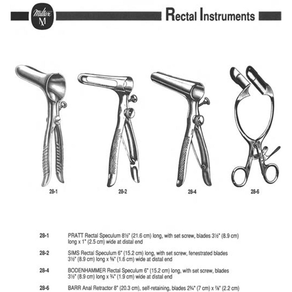 MILTEX PRATT Rectal Speculum, 7-1/2" (190mm), Blades 3-3/8" (87mm) Deep x 1" (25mm) Wide. MPN: 28-1 - Image 2