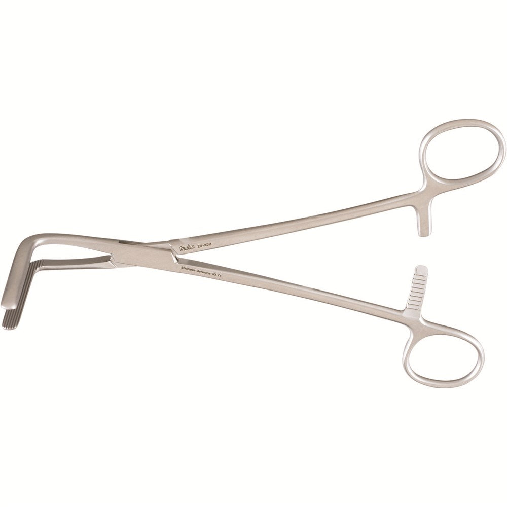 MILTEX WERTHEIM-CULLEN Pedicle Clamp, 8-1/4" (211mm), right angle jaws, 2-3/8" (60mm) long. MPN: 29-282