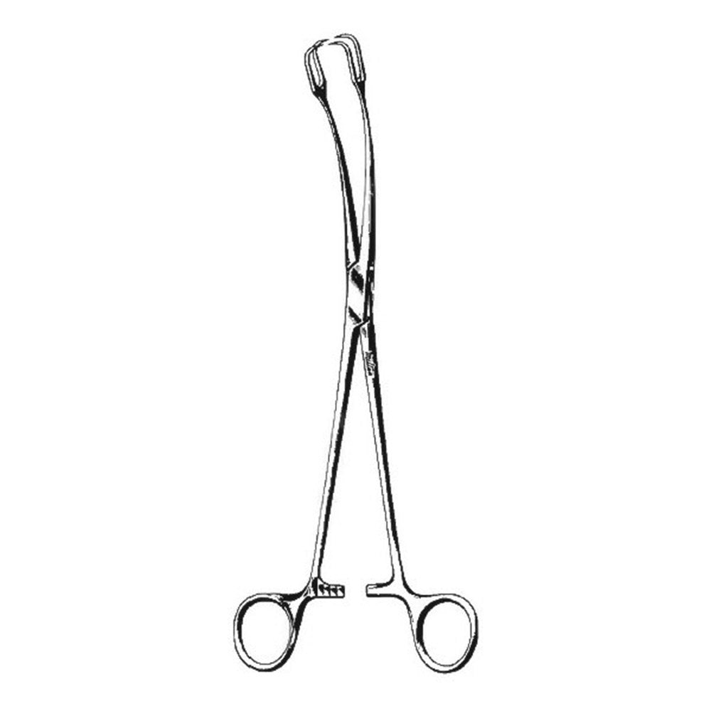 MILTEX SCHROEDER Uterine Vulsellum Forceps, 10" (25.4 cm), curved on flat. MPN: 30-1005