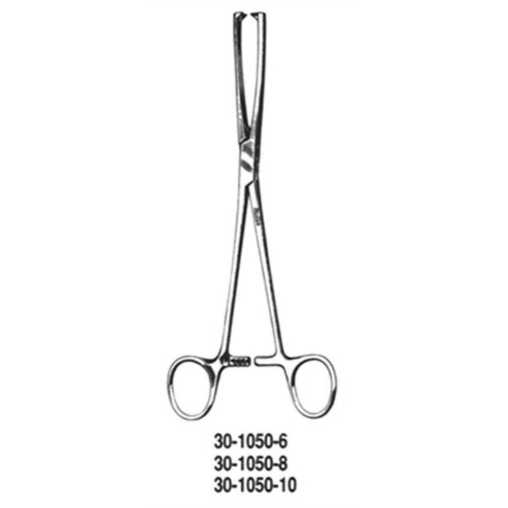 MILTEX MUSEUX Uterine VULSELLUM Forceps, 9-1/2" (24.1 cm), straight, 6 mm jaws, 2 X 2 teeth. MPN: 30-1050-6