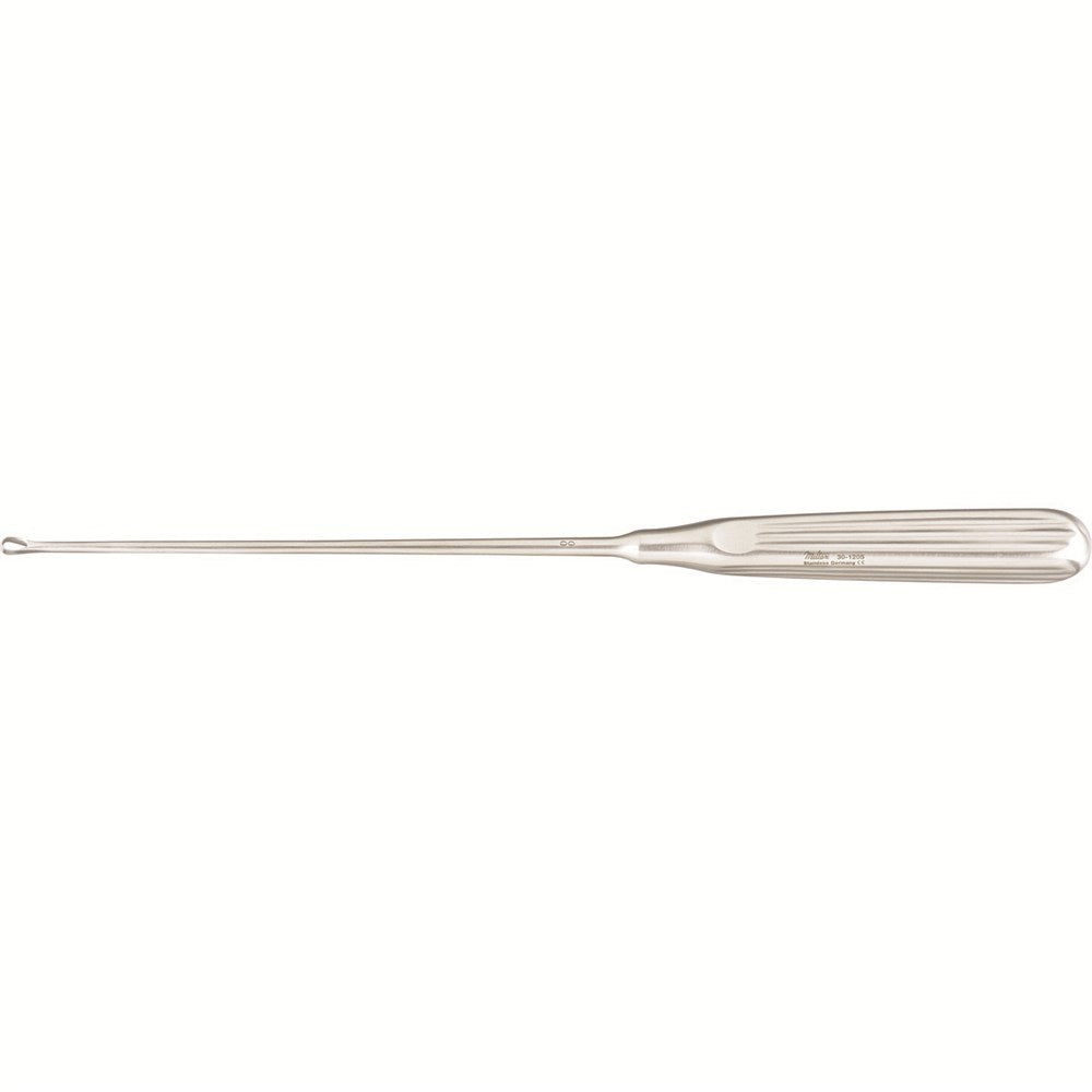 MILTEX SIMS Uterine Curette, 11" (27.9 cm), sharp blades on malleable shank, size 00. MPN: 30-1205-00