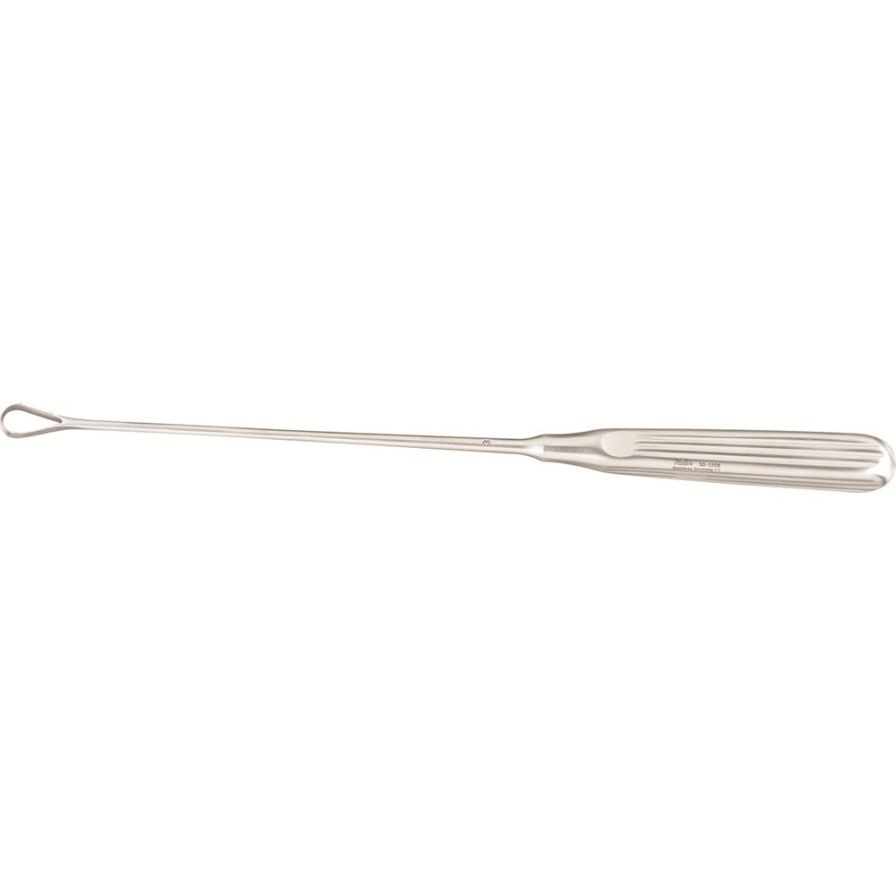 MILTEX SIMS Uterine Curette, 11" (27.9 cm), sharp blades on malleable shank, size 3. MPN: 30-1205-3