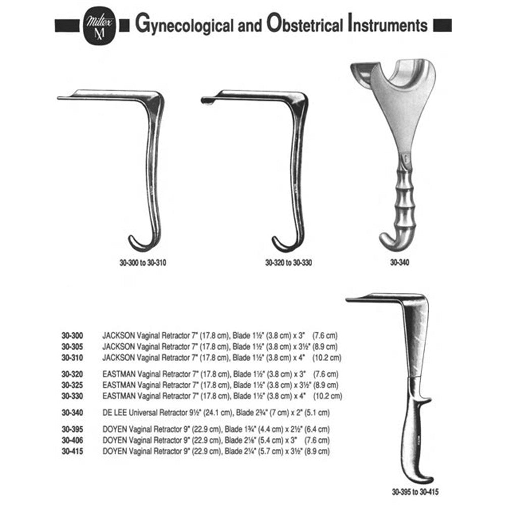 MILTEX EASTMAN Vaginal Retractor, 7" (17.8 cm), blade 1-1/2" (3.8 cm) X 4" (10.2 cm). MPN: 30-330 - Image 3