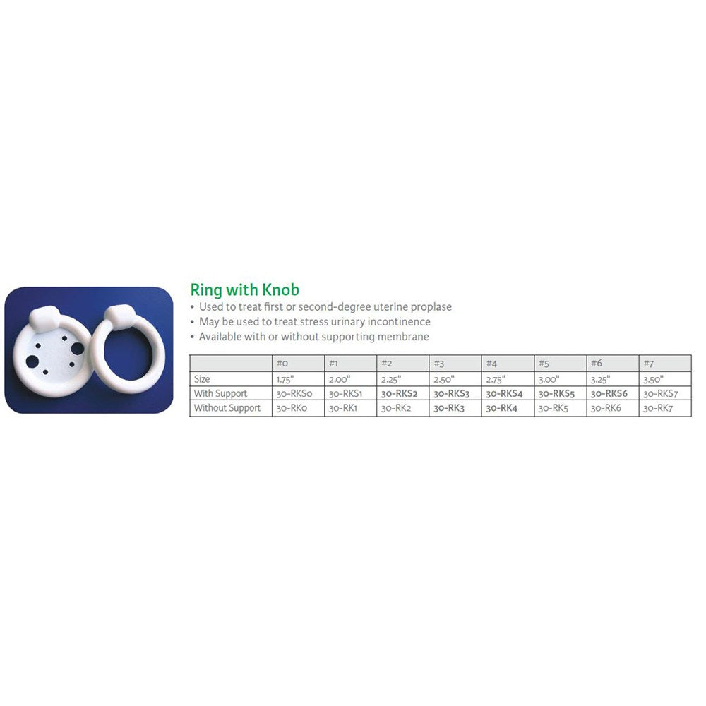 MILTEX PESSARY RING with Knob without Support, Size 5 (3"). MPN: 30-RK5 - Image 2