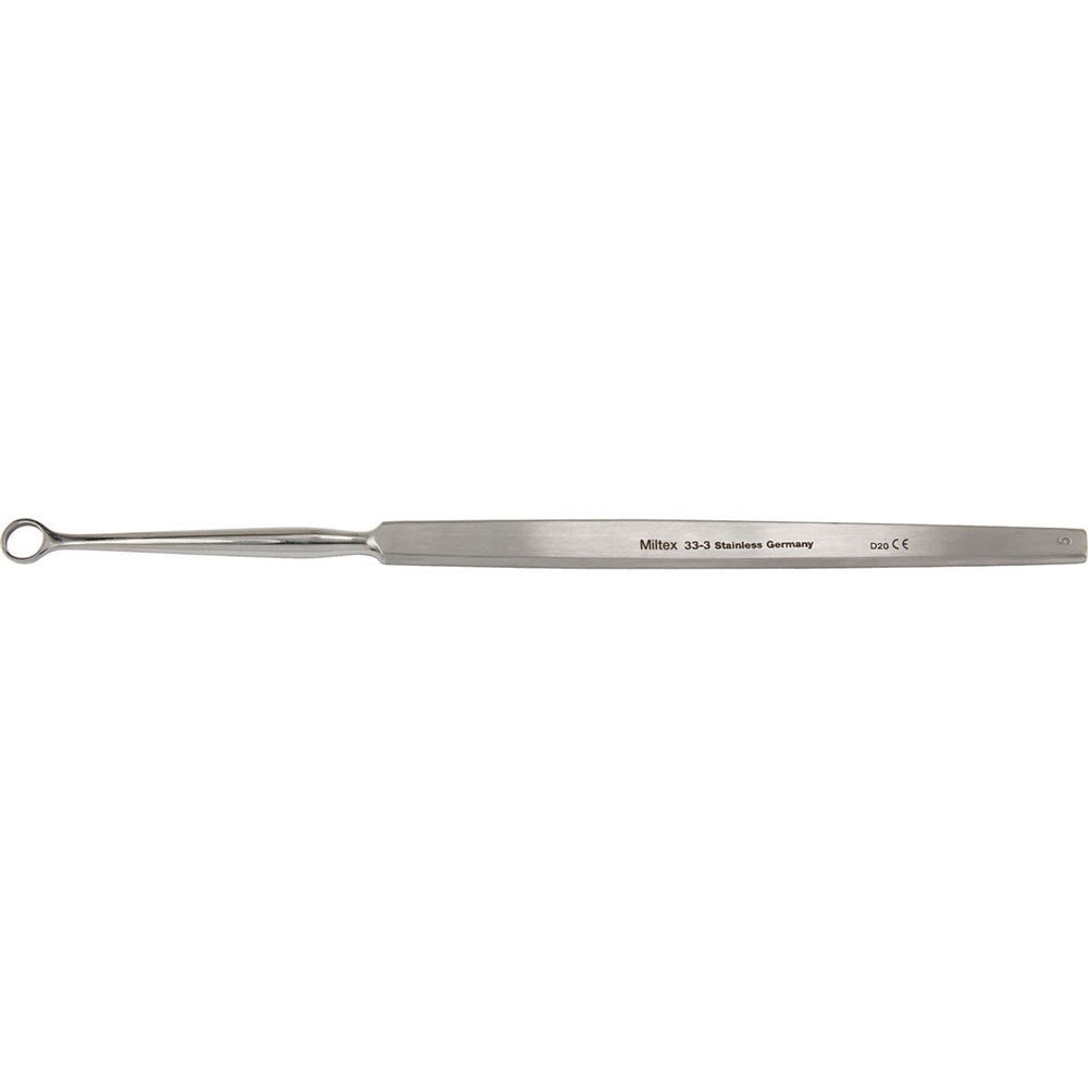 MILTEX FOX DERMAL Curette, 5-5/8" (142.5mm), round, 5 mm diameter. MPN: 33-3