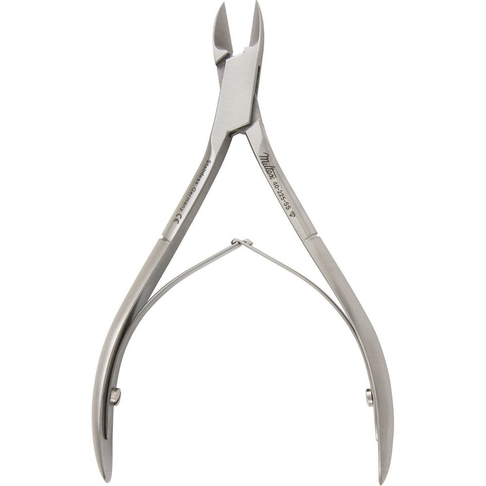 MILTEX Nail Nipper, 4-3/8" (112mm), Straight Jaws, Double Spring, Stainless Steel. MPN: 40-225-SS