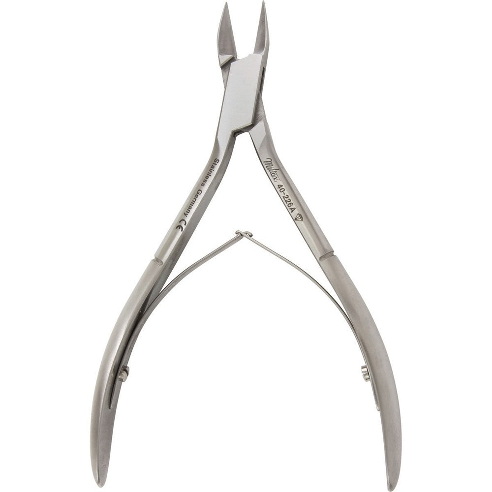 MILTEX Nail Nipper, 5" (128mm), Straight Jaws, Extra Narrow, Double Spring, Stainless Steel. MPN: 40-226A