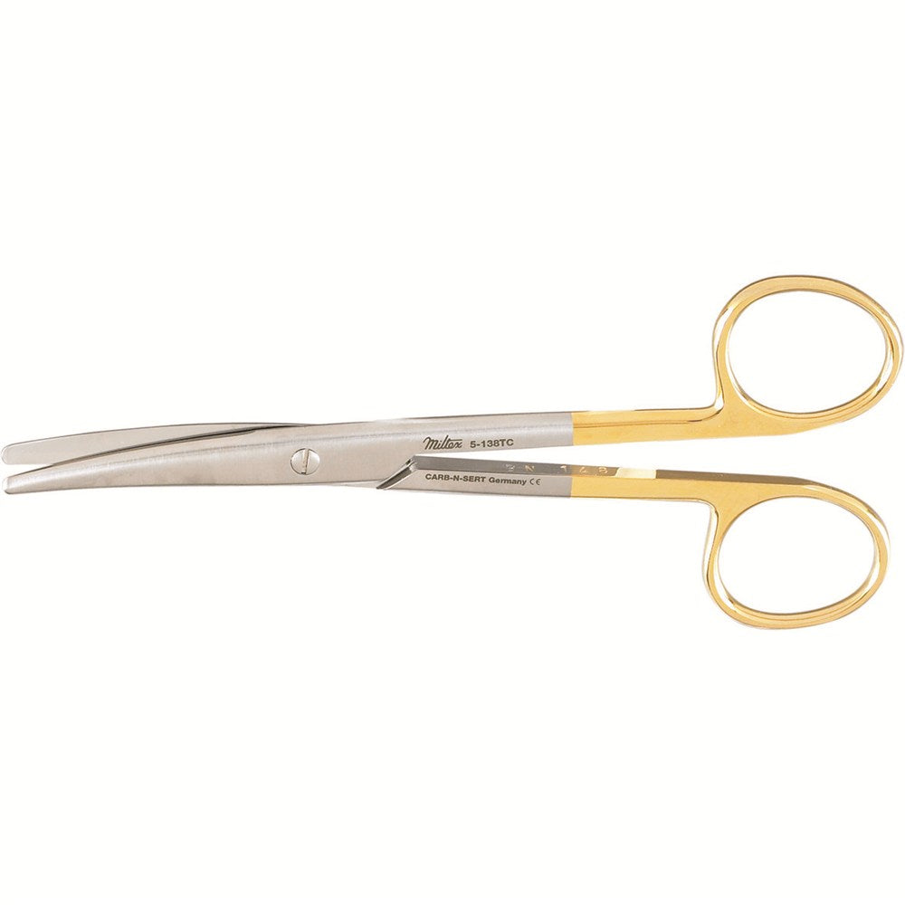 MILTEX MAYO Dissecting Scissors, 5-1/2" (14cm), curved, rounded blades, Carb-N-Sert. MPN: 5-138TC