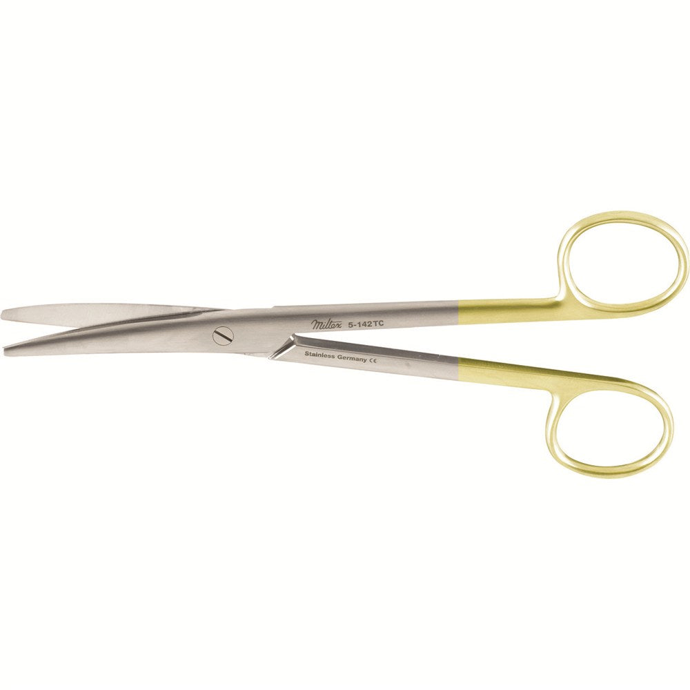 MILTEX MAYO Dissecting Scissors, 6-3/4" (17.1cm), curved, rounded blades, Carb-N-Sert. MPN: 5-142TC