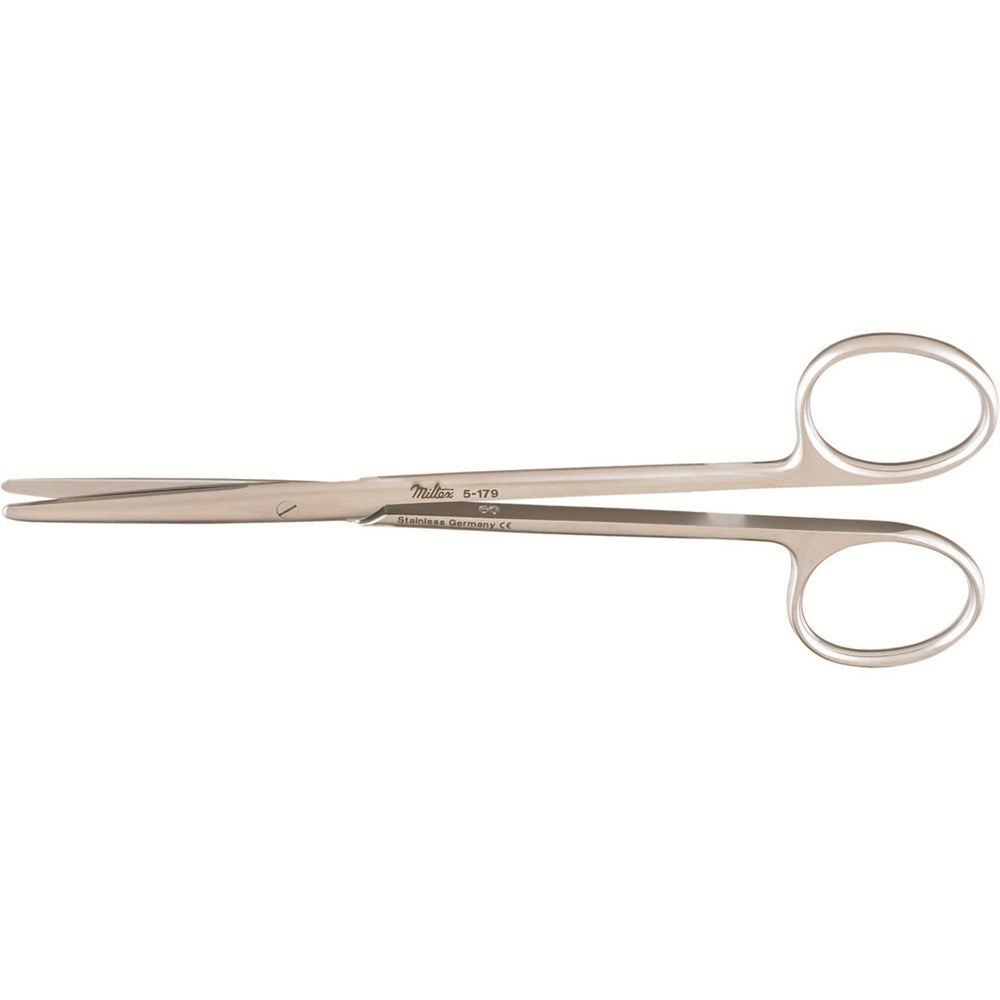 MILTEX Standard Pattern METZENBAUM Scissors, 5-3/4" (145mm), straight, blunt points. MPN: 5-179