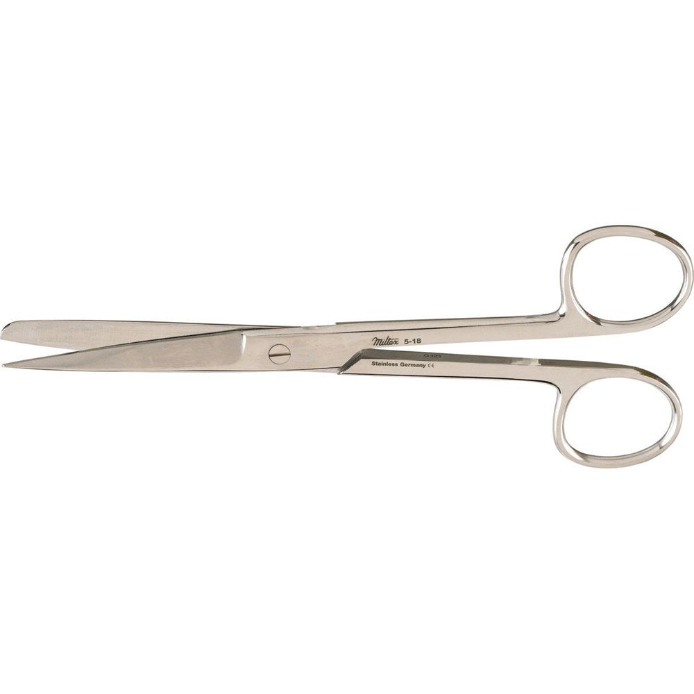 MILTEX Standard Pattern Operating Scissors, straight, 6-1/2" (165mm), Standard Pattern, sharp-blunt points. MPN: 5-18
