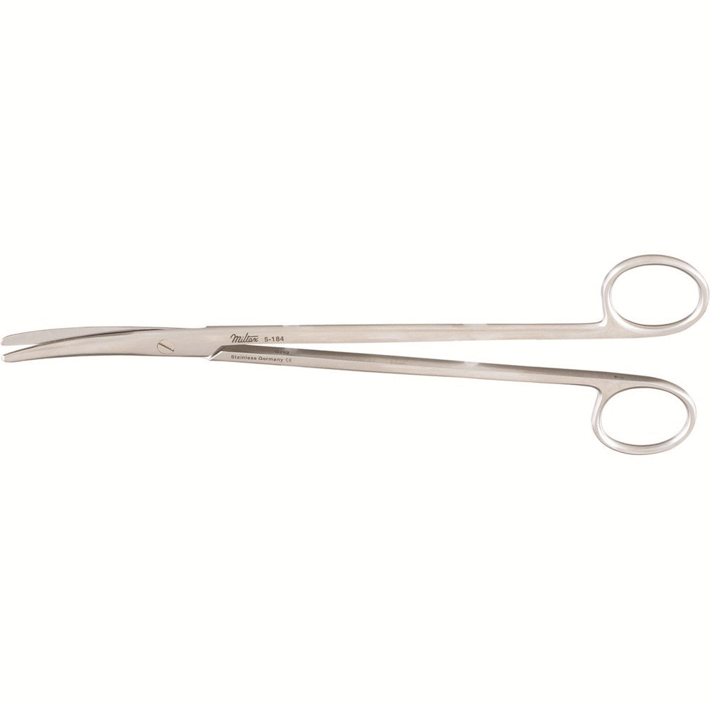 MILTEX Standard Pattern METZENBAUM Scissors, 8" (206mm), Curved, Blund Points. MPN: 5-184