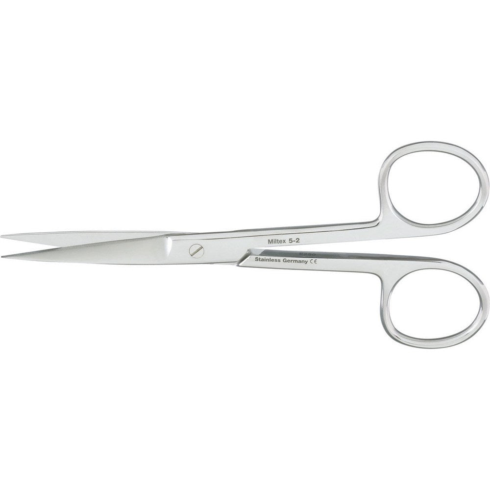 MILTEX Standard Pattern Operating Scissors, straight, 4-3/4" (121mm), sharp-sharp points. MPN: 5-2