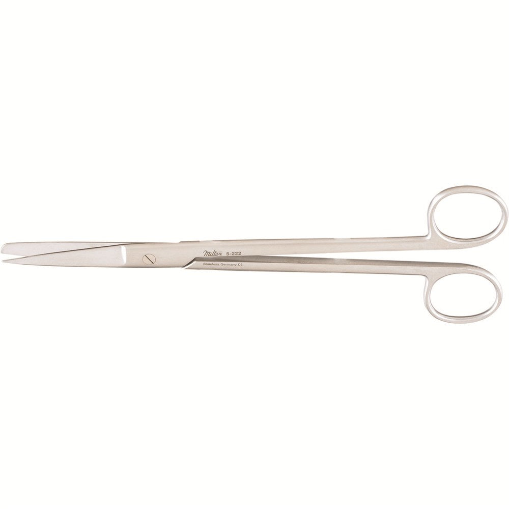 MILTEX SIMS Uterine Scissors, 7-3/4" (200mm), straight, sharp-blunt points. MPN: 5-222