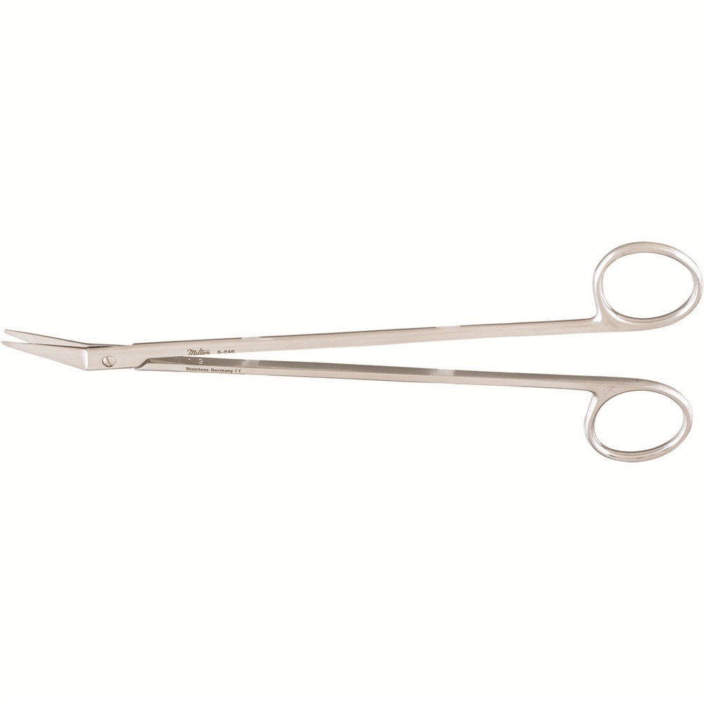 MILTEX POTTS-SMITH Scissors, 7-1/2" (189mm cm), angled on side 25 degrees, 21 mm blades. MPN: 5-246