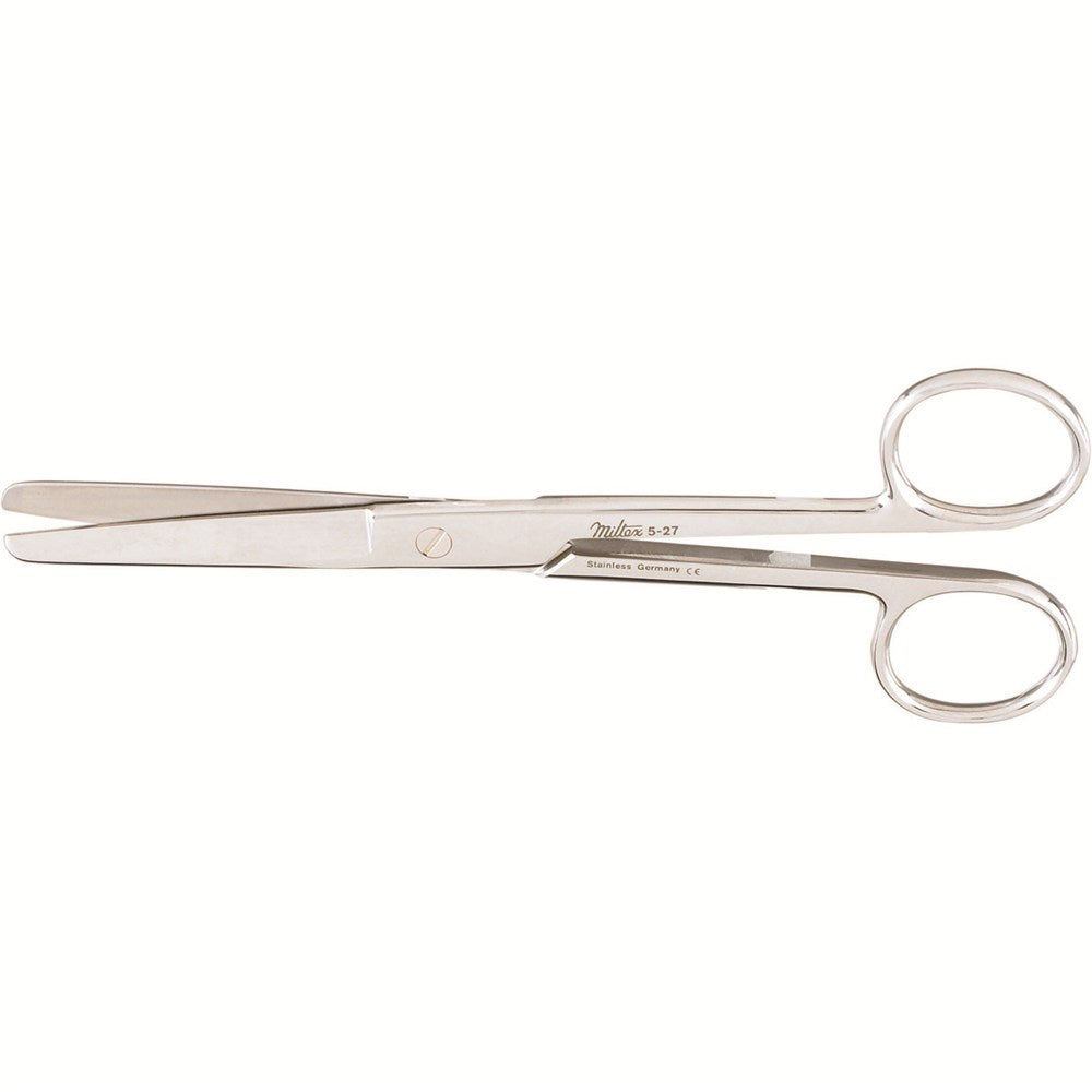 MILTEX Standard Pattern Operating Scissors, straight, 6" (152mm), Standard Pattern, blunt-blunt points. MPN: 5-27