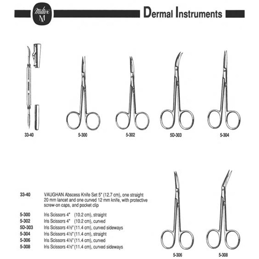 MILTEX IRIS Scissors, 4" (103mm), straight. MPN: 5-300 - Image 5