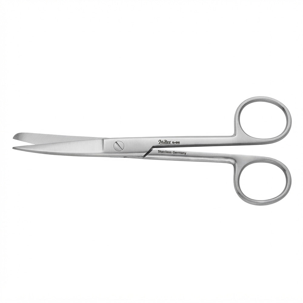 MILTEX Standard Pattern Operating Scissors, curved, 6-1/2" (16.5cm), sharp-blunt points. MPN: 5-48