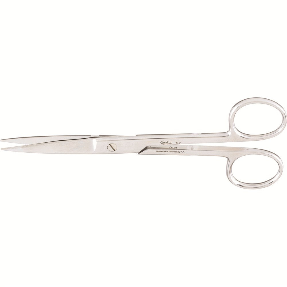 MILTEX Standard Pattern Operating Scissors, straight, 6" (152mm), sharp-sharp points. MPN: 5-7