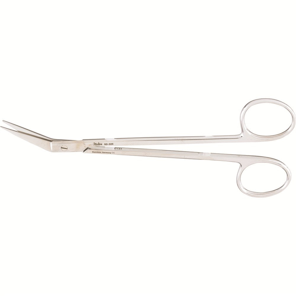 MILTEX LOCKLIN Operating Scissors, 6-1/4" (159mm), Angled on Side, One Serrated Blade. MPN: 5D-328