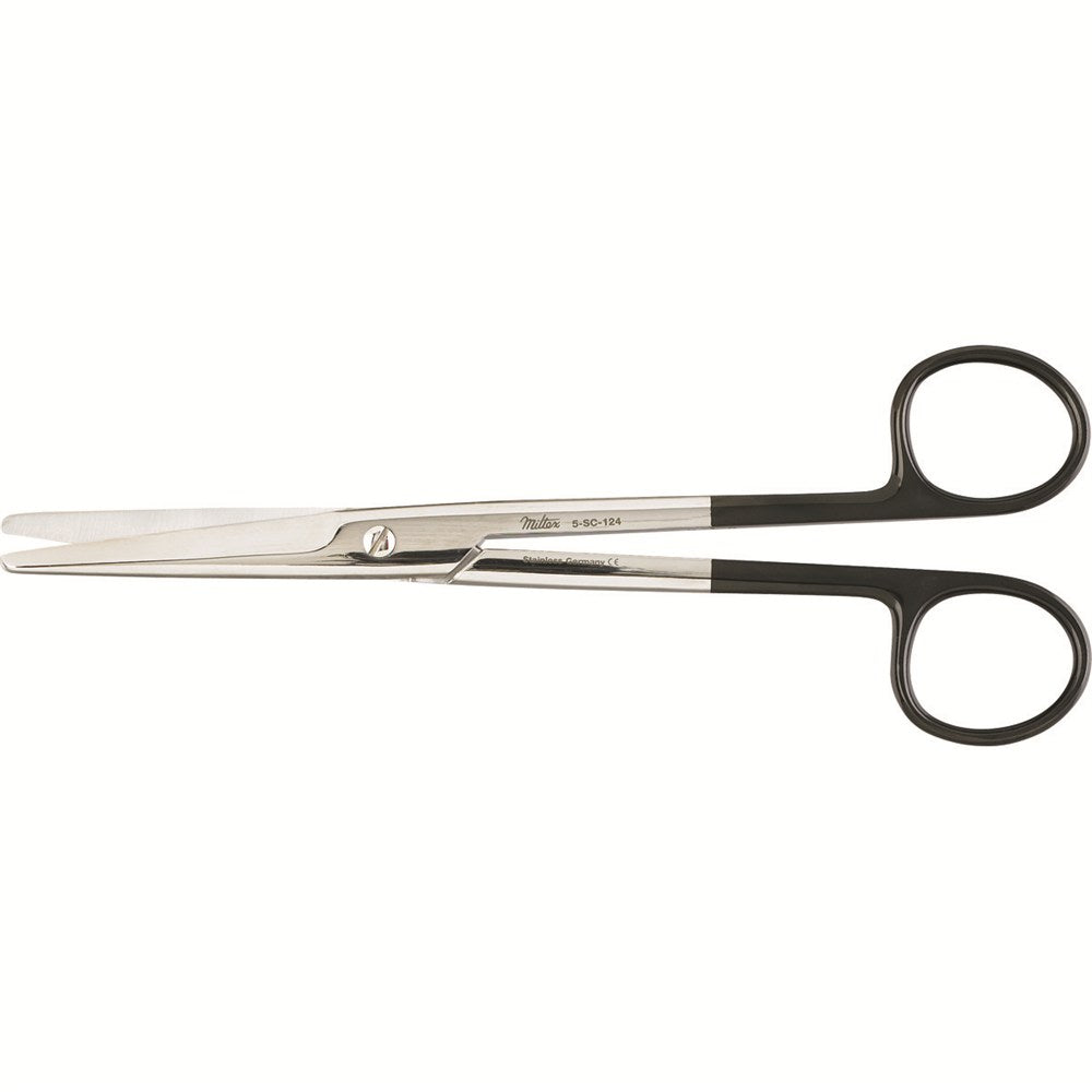 MILTEX MAYO Scissors, 6-3/4" (172mm), SuperCut, straight, one serrated blade. MPN: 5-SC-124