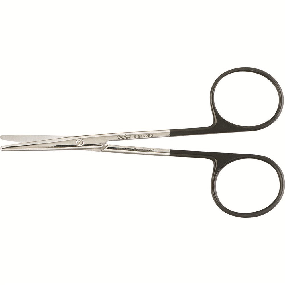 MILTEX METZENBAUM Scissors, 4-1/2" (115mm), SuperCut, straight, delicate, one serrated blade. MPN: 5-SC-283