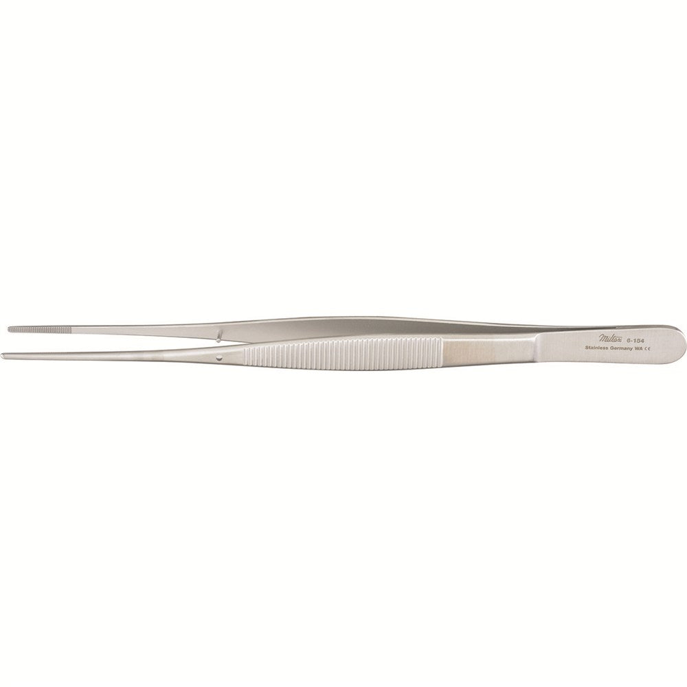 MILTEX POTTS-SMITH Dressing Forceps, 7-1/4" (183mm), tips 1.6mm wide, serrated. MPN: 6-154