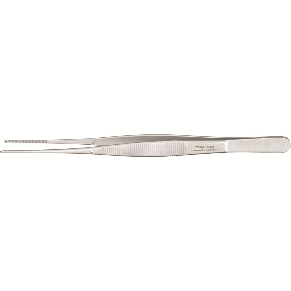 MILTEX POTTS-SMITH Tissue Forceps 1 X 2 teeth, 7" (17.8 cm), serrated tips. MPN: 6-160